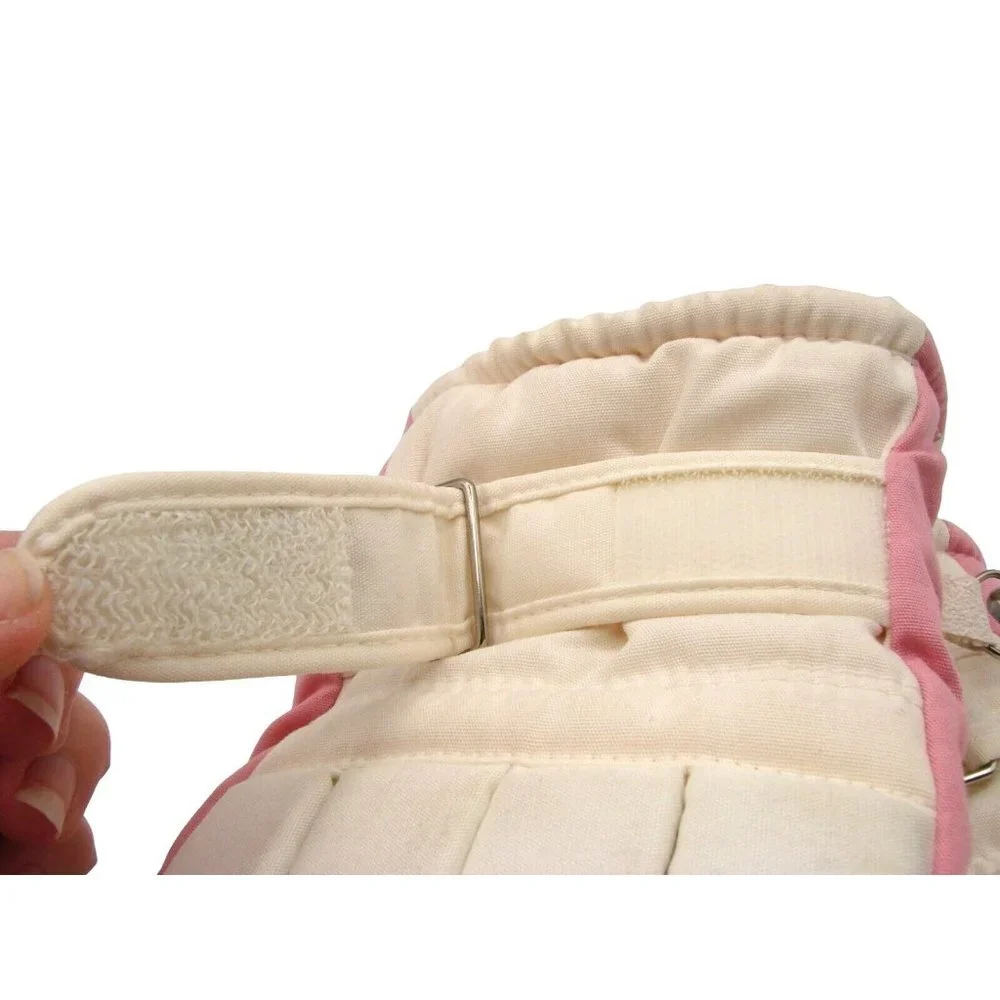 Thinsulate Insulated Sure Grip Gloves Womens Size L White Pink Ski Winter Sport